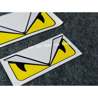 [ 1 MIẾNG ] TEM STICKER MẮT FENDY DÁN ĐƯỢC NHIỀU VI TRÍ
