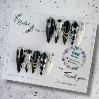 Nailbox móng up thiết kế gắn gấu