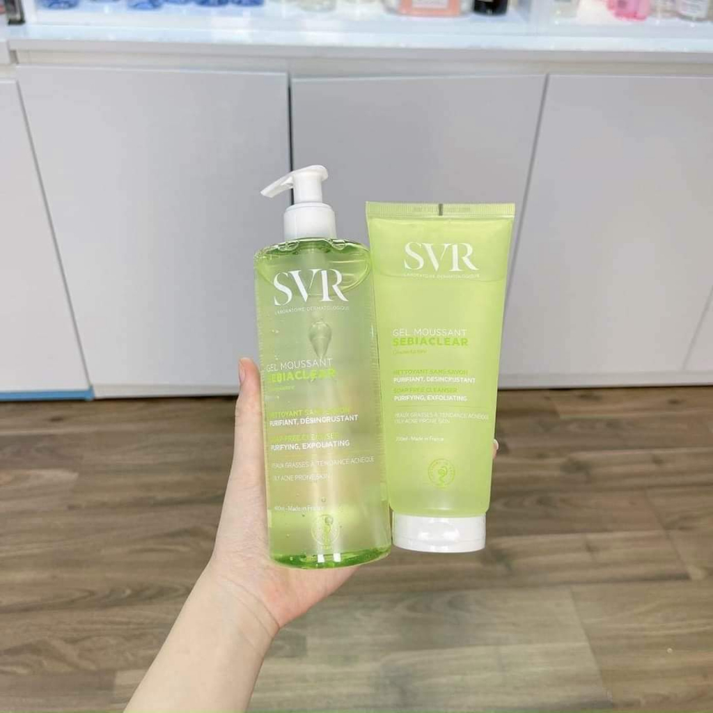 Sữa Rửa Mặt SVR Cho Da Dầu Mụn - SVR Sebiaclear Gel Moussant 200ml-400ml cam kết chính hãng