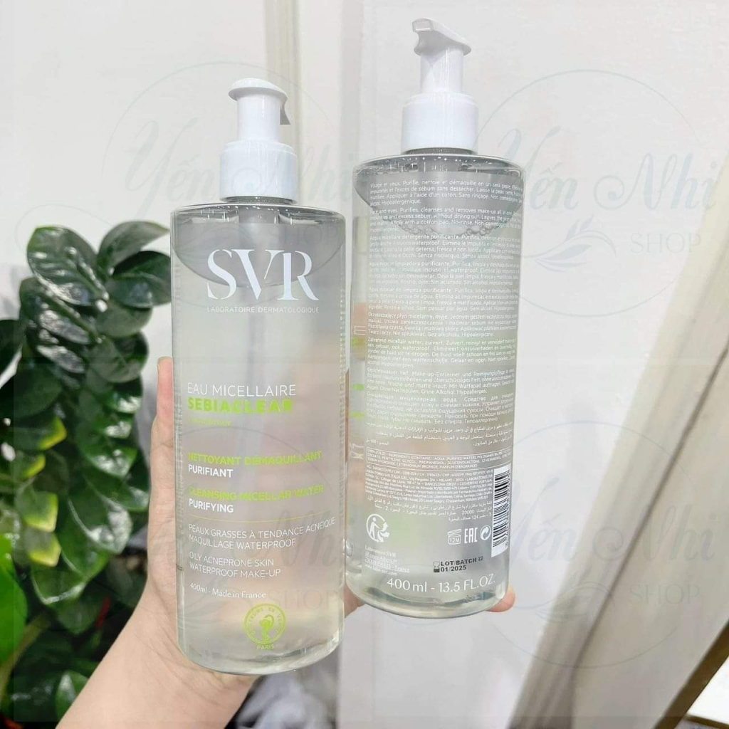 Nước Tẩy Trang SVR Sebiaclear Eau Micellaire Cho Da Dầu Mụn, Nhạy Cảm 400ml.yennhishop