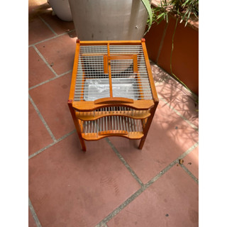 Lồng tắm cho chim chào mào, họa my, chòe, chất liệu gỗ cao cấp nan cáp quang cao cấp tặng kèm khay nhôm siêu bền, rẻ đẹp