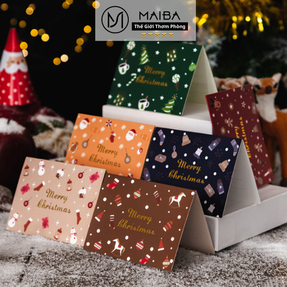 Set Thiệp Giáng Sinh NOEL Quà Tặng Kèm Phong Thư Cao Cấp Maiba