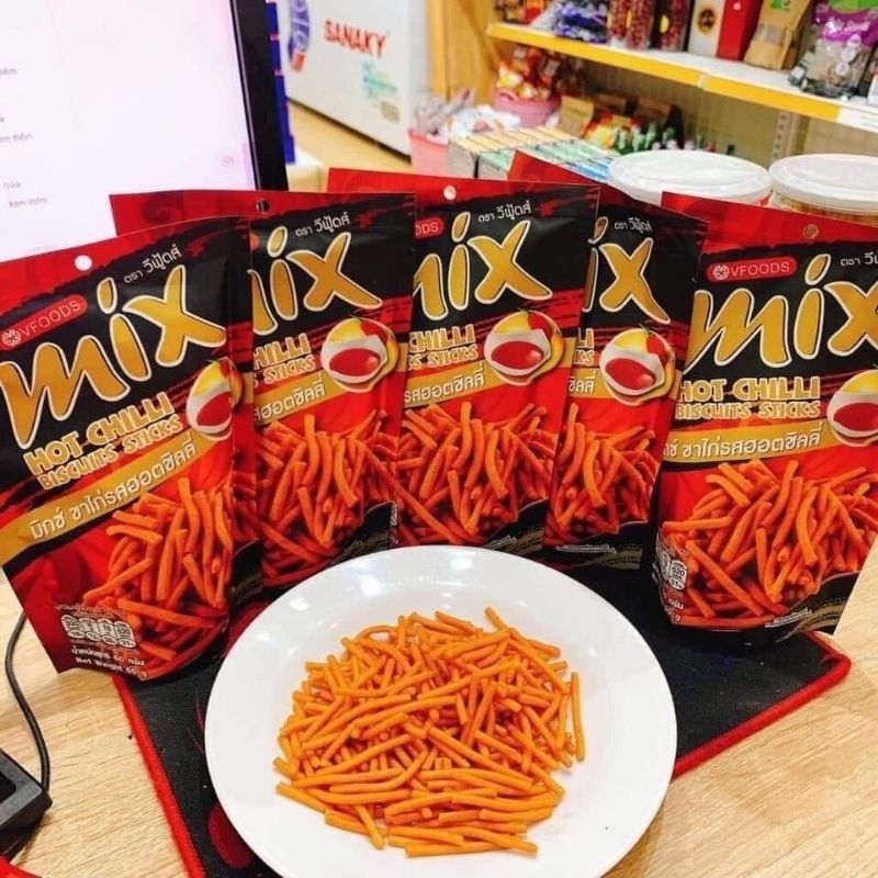 Bim Bim Mix Thái Lan Gói To 60g Tăm Cay