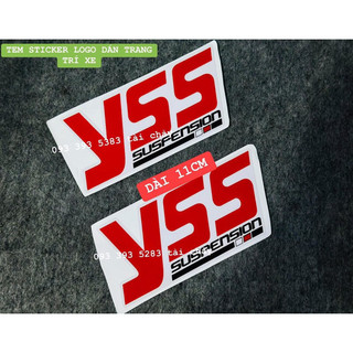 Tem sticker logo yss dài 11cm dán trang trí xe