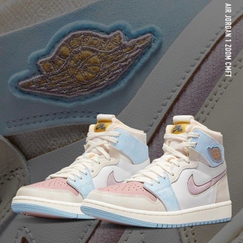 Giày Jordan 1 Zoom Pink Oxford + full box