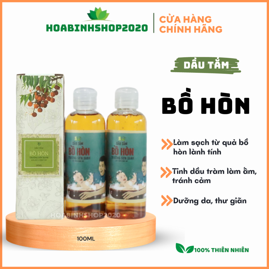 [CHÍNH HÃNG] Dầu tắm Trẻ em Bồ Hòn HTX Sinh Dược 100ml- sữa tắm cho trẻ em 100% từ thiên nhiên An Là