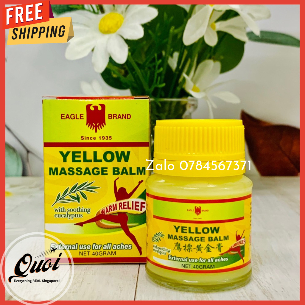 Dầu cù là con Ó - màu vàng 40g - Yellow Balm 40g - Cao xoa bóp vàng Eagle Brand