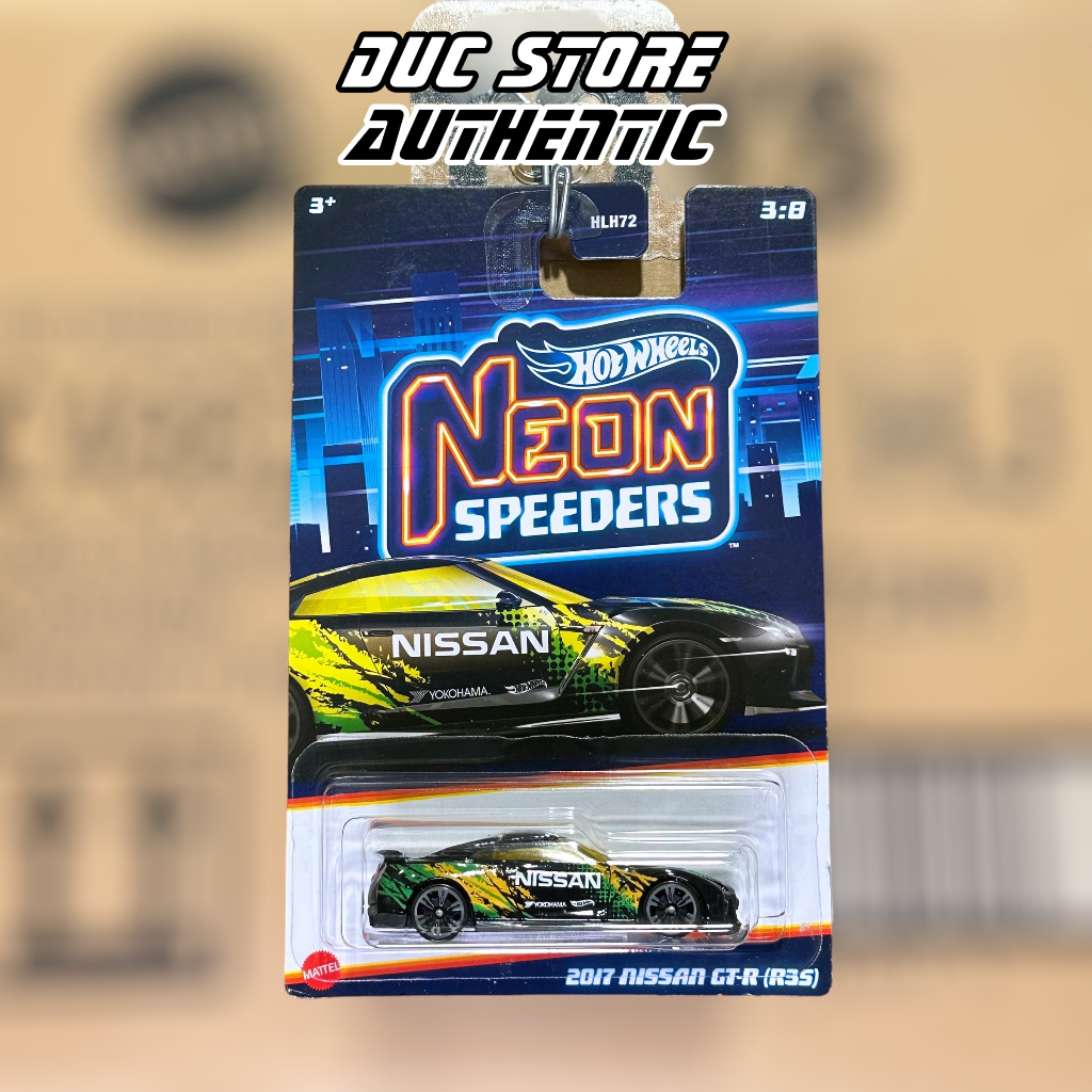 Ducstore.vn Xe mô hình HLH75 Hot Wheels 2017 Nissan GT-R  - Neon Speeders Series