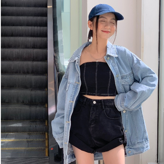 Áo denim jacket 6991 xanh JB227 LOLLIE STUDIO