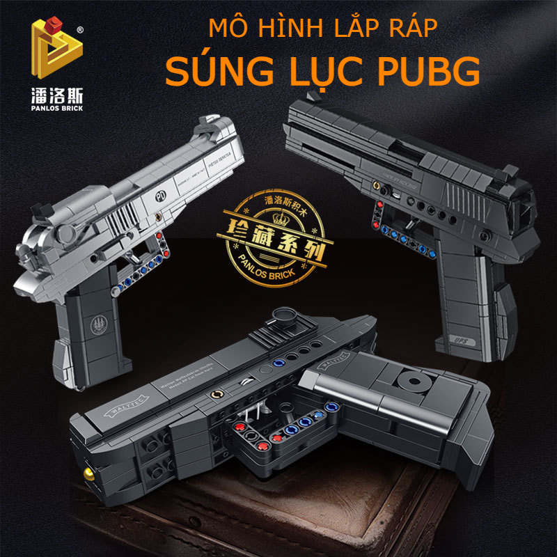 Đồ Chơi Lego Lắp Ráp Mô Hình Pubg Bắn Được Loại To 23Cm (G18, M1911, M92, S686, Af2011, Ppk, Usp, Mp5, Scar, M4A1, 95A)