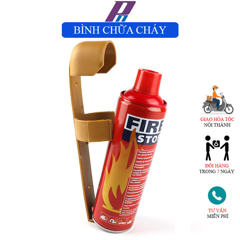 (107) Bình Xịt Chữa Cháy Cứu Hỏa Mini Trên Ô Tô Xe Hơi Nhỏ Gọn 1000ML