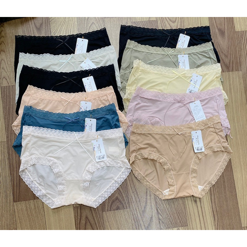 Quần lót nữ cotton tơ cao cấp HA154 phối ren mềm mượt không bai dão