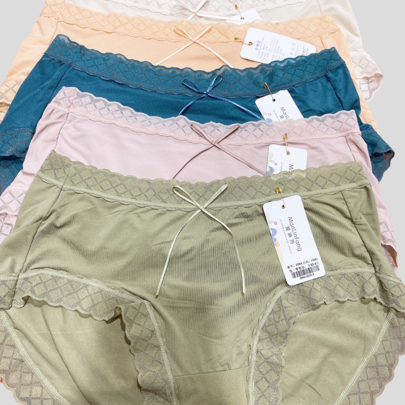 Quần lót nữ cotton tơ cao cấp HA154 phối ren mềm mượt không bai dão