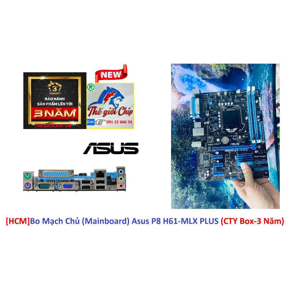 Bo Mạch Chủ (Mainboard) Asus P8 H61-MLX PLUS (CTY Box-3 Năm)