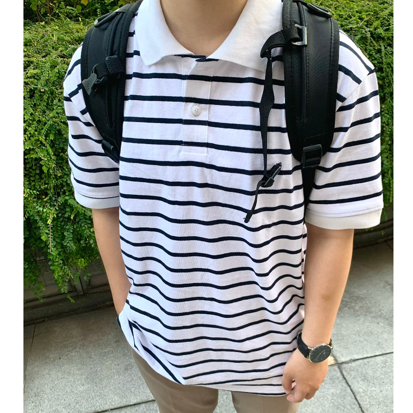 ÁO POLO SỌC NHIỀU MÀU COTTON MỀM MỊN CHÍNH HÃNG MARCHLAND