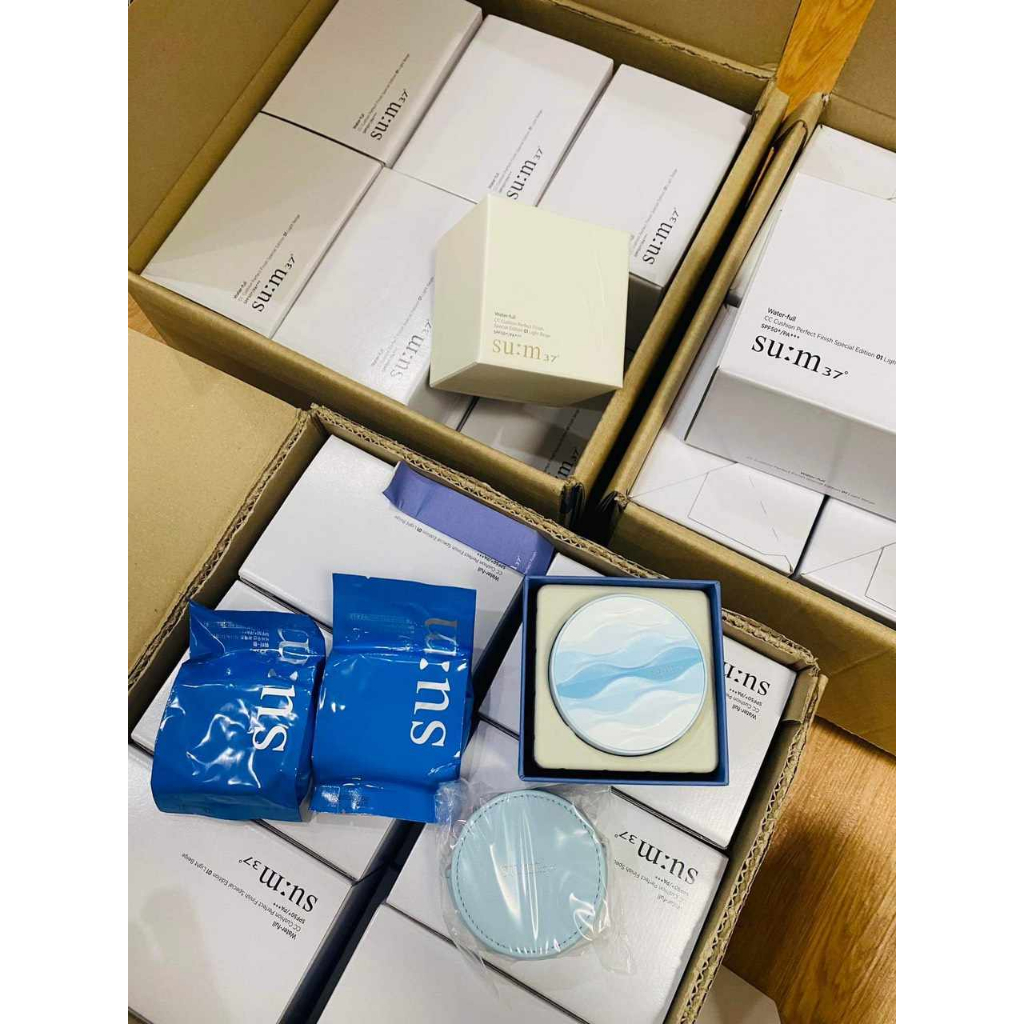 Lõi cushion trang điểm SUM căng bóng, đều màu da