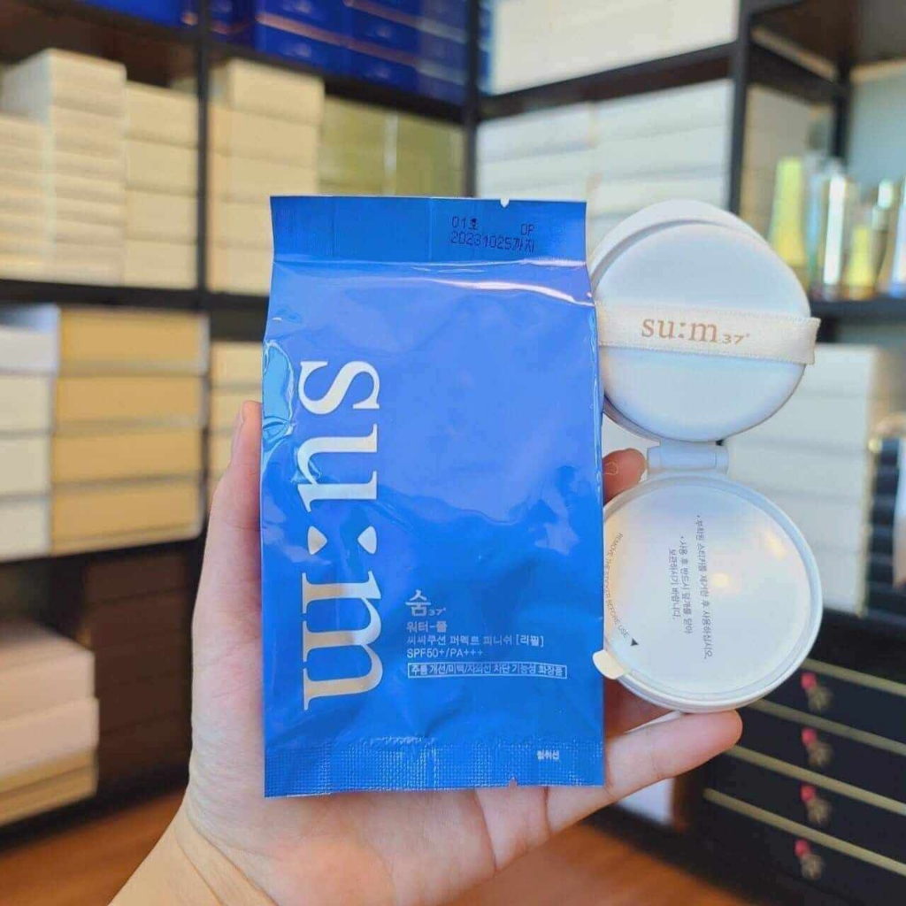 Lõi cushion trang điểm SUM căng bóng, đều màu da