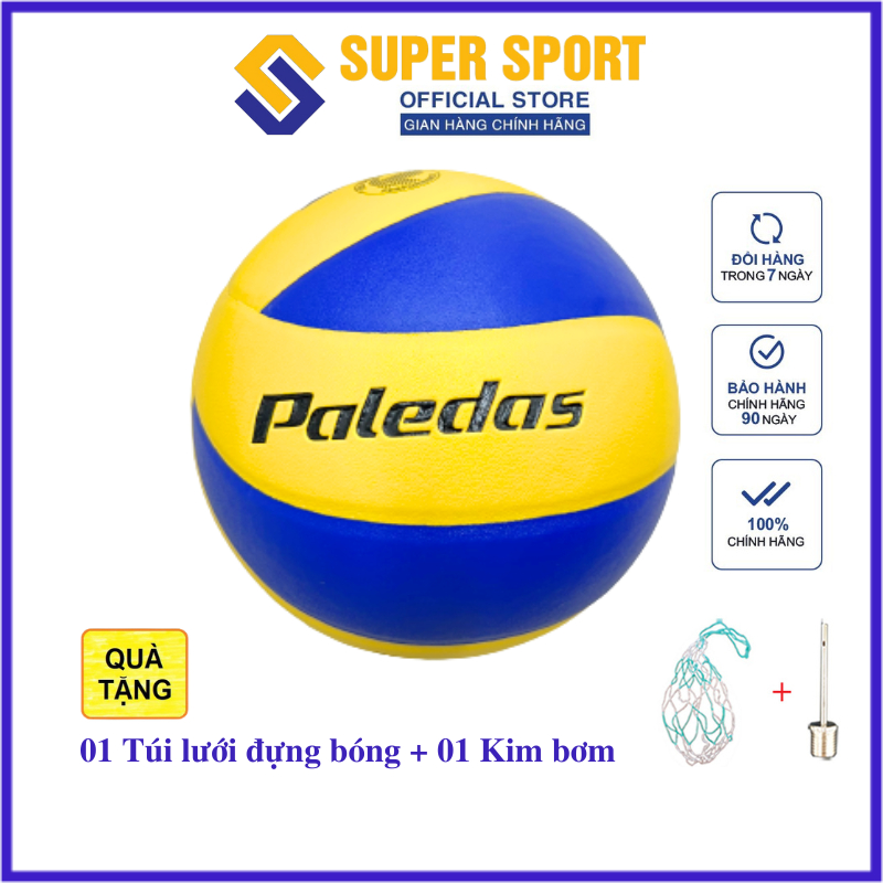 Bóng Chuyền Da Paledas VB 3300 Chính Hãng Tiêu Chuẩn Thi Đấu Tặng Kim Bơm, Túi Lưới - Bóng Dành Cho Người Mới Tập Chơi