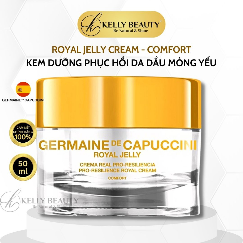 Kem Phục Hồi Da Dầu Germaine Royal Jelly Cream Comfort - Giảm Kích Ứng, Làm Dày Da, Phục Hồi Cấu Trúc Da | Kelly Beauty