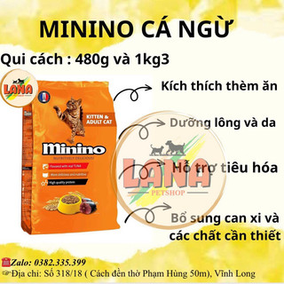 THỨC ĂN MÈO CAO CẤP MININO CỦA PHÁP, VỊ CÁ NGỪ .  480gr
