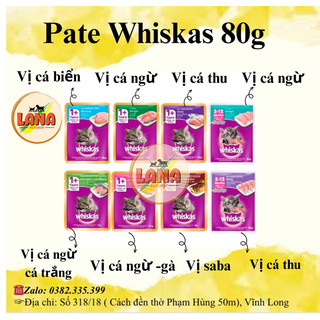 Sốt pate mèo whiskas - thức ăn mèo whiskas