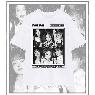 Áo thun unisex tay lỡ in hình ive album i've ive màu trắng