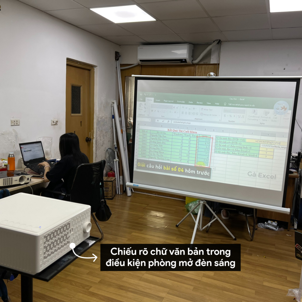 Máy chiếu dạy học AUN Xview XF200 - Máy chiếu chuyên văn phòng và quán cafe - Độ phân giải Full HD, độ sáng 1200 ansi