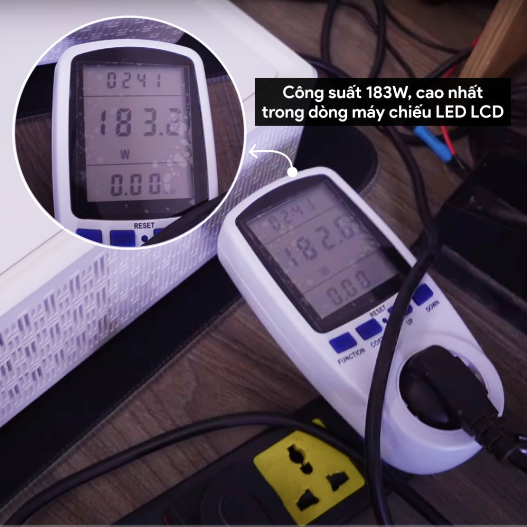 Máy chiếu dạy học AUN Xview XF200 - Máy chiếu chuyên văn phòng và quán cafe - Độ phân giải Full HD, độ sáng 1200 ansi