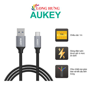 Cáp usb type-c aukey 1m cb-cd2 - hàng chính hãng