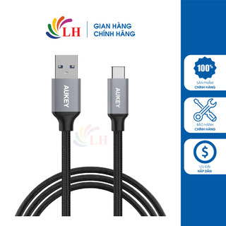 Cáp USB Type-C Aukey 1m CB-CD2 - Hàng chính hãng - Cổng Type-C tiện lợi Độ dài 1m Dòng điện ổn định