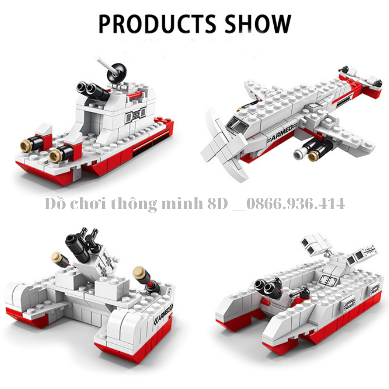 Mô hình lego tàu chiến, tàu sân bay lớn, tàu cứu hỏa 1000pcs - Đồ chơi sáng tạo, phát triển tư duy