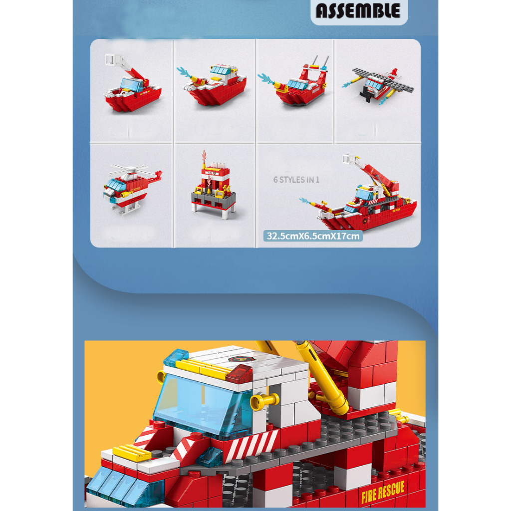 Mô hình lego tàu chiến, tàu sân bay lớn, tàu cứu hỏa 1000pcs - Đồ chơi sáng tạo, phát triển tư duy