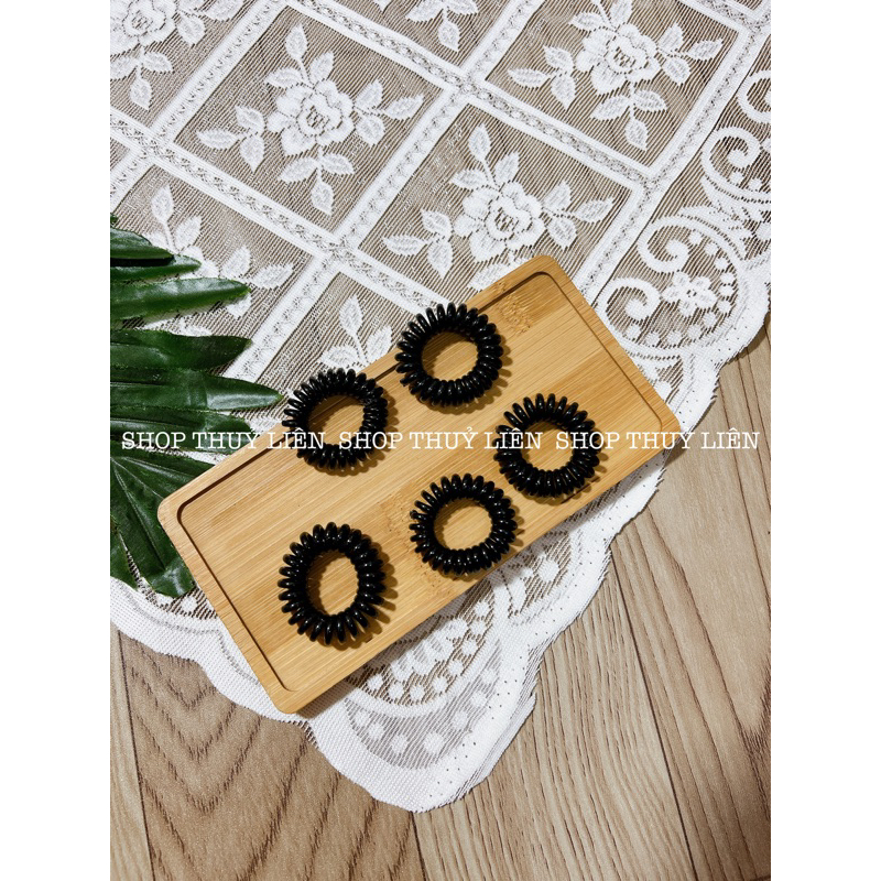 Cột tóc lò xo  đen cột không bị gãy tóc