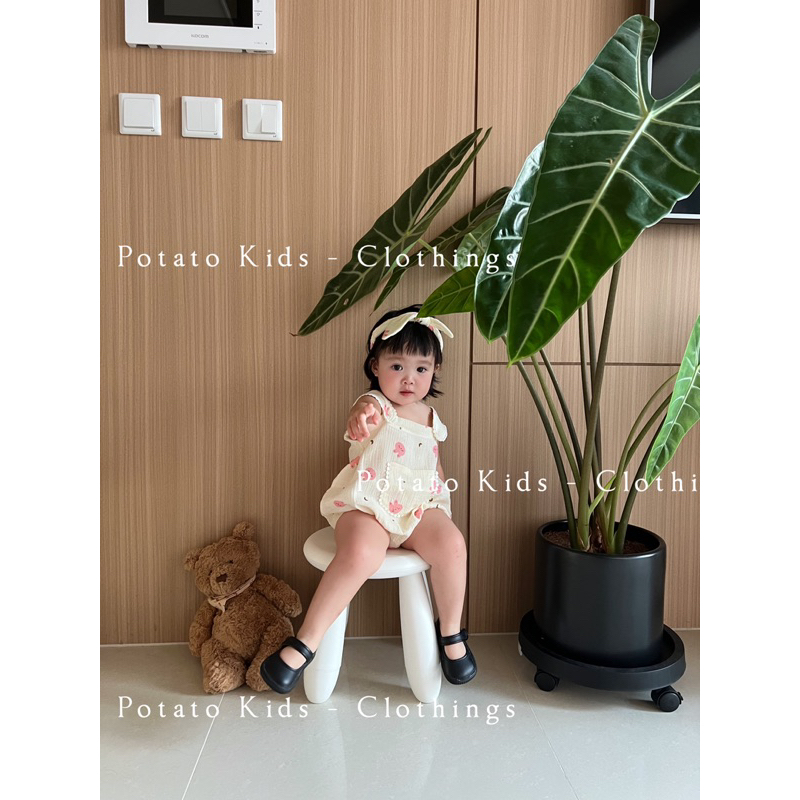 Bodysuit Thỏ, Body 2 Dây Chất Liệu Xô Muslin Xinh Xắn Cho Bé Gái