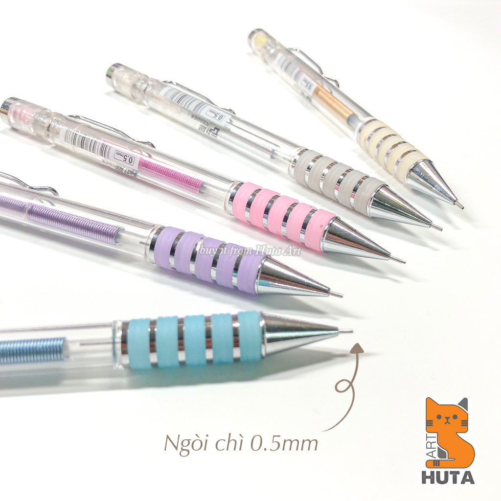Bút Chì Bấm Cơ Khí Lắc Đẩy Ngòi - TRANSPARENT