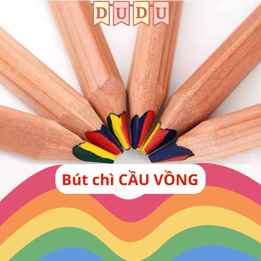 Bút chì CẦU VỒNG mượt mà dễ thương dễ sử dụng