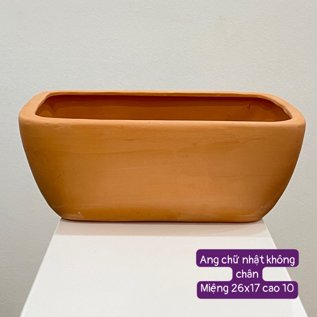 Ang đất nung chữ nhật không chân