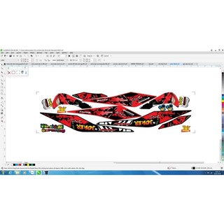 tem rời sonic đỏ đen trắng joker - decal ruby
