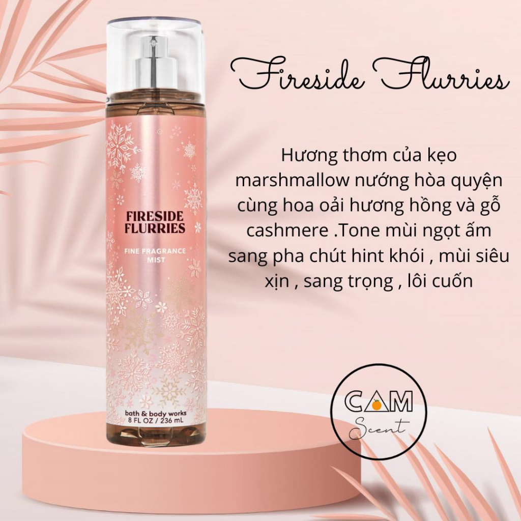 Xịt Thơm BodyMist Bath and Body Works - Fireside Flurries