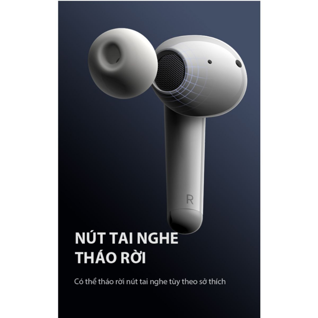 Tai Nghe Bluetooth VIVAN Liberty T220 Plus 2 Màu Midnight/ White 4 Mic Chống Ồn, Màng Loa Cao Cấp - BẢO HÀNH 12 THÁNG