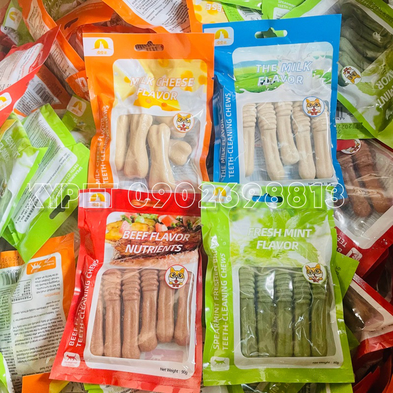 Xương bàn chải - Snack Xương gặm sạch răng cho chó- Gói 90g Kypet
