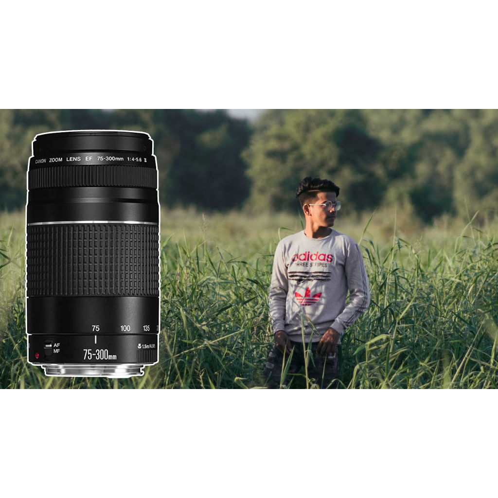 Ống Kính Canon EF 75-300mm f/4-5.6 II Tặng fillter bảo vệ kính , Hood che Nắng