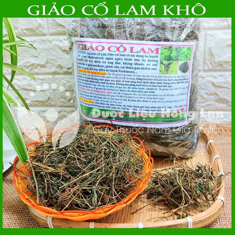 Thảo dược CÂY GIẢO CỔ LAM khô sạch đóng gói 500gram - congtyduoclieuhonglan
