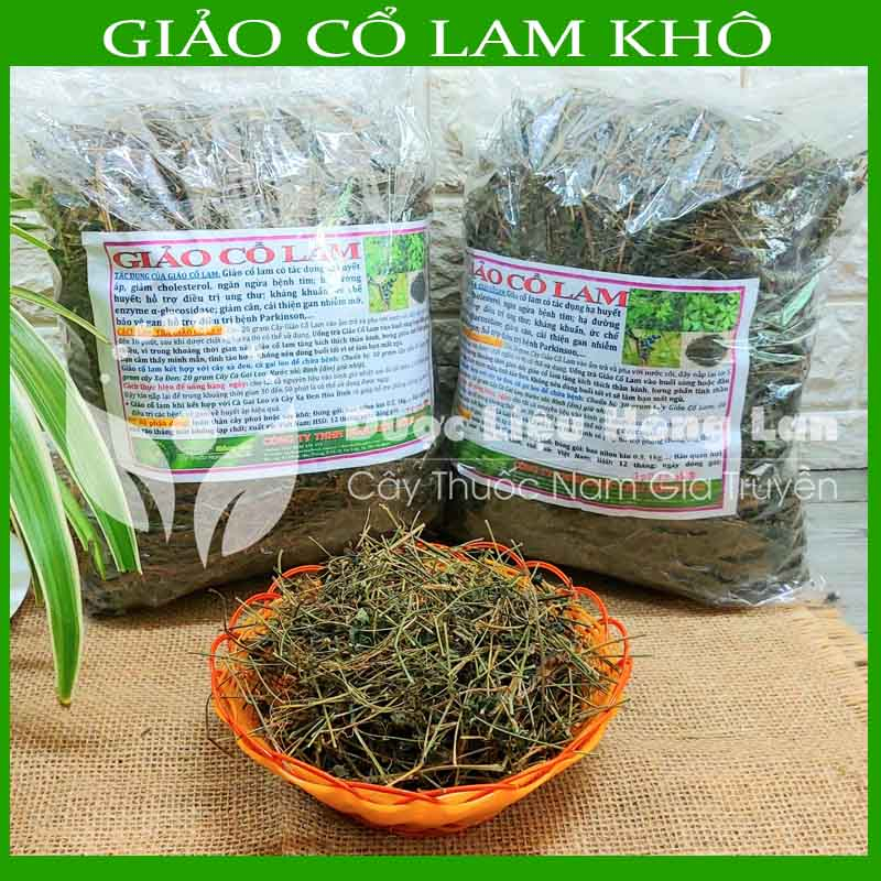 Thảo dược CÂY GIẢO CỔ LAM khô sạch đóng gói 500gram - congtyduoclieuhonglan