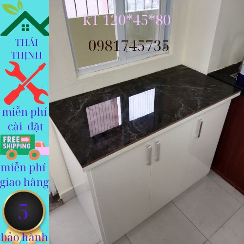 Tủ Bếp Mini Dán Gạch Men Không Chậu