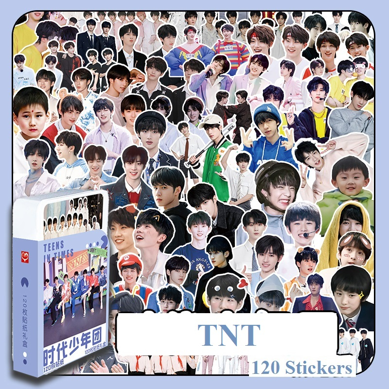 Hộp sticker TNT và các thành viên Hộp nhựa 120 miếng hình dán Sticker  Thời đại thiếu niên đoàn