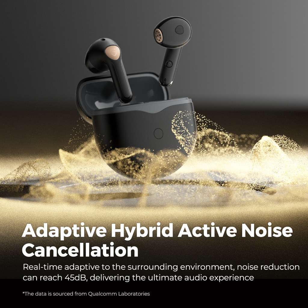 Tai Nghe  Không Dây True Wireless Soundpeats Air4 Bluetooth 5.3 AptX Lossless  Kết nối 2 thiết bị  ANC Hỗ trợ app