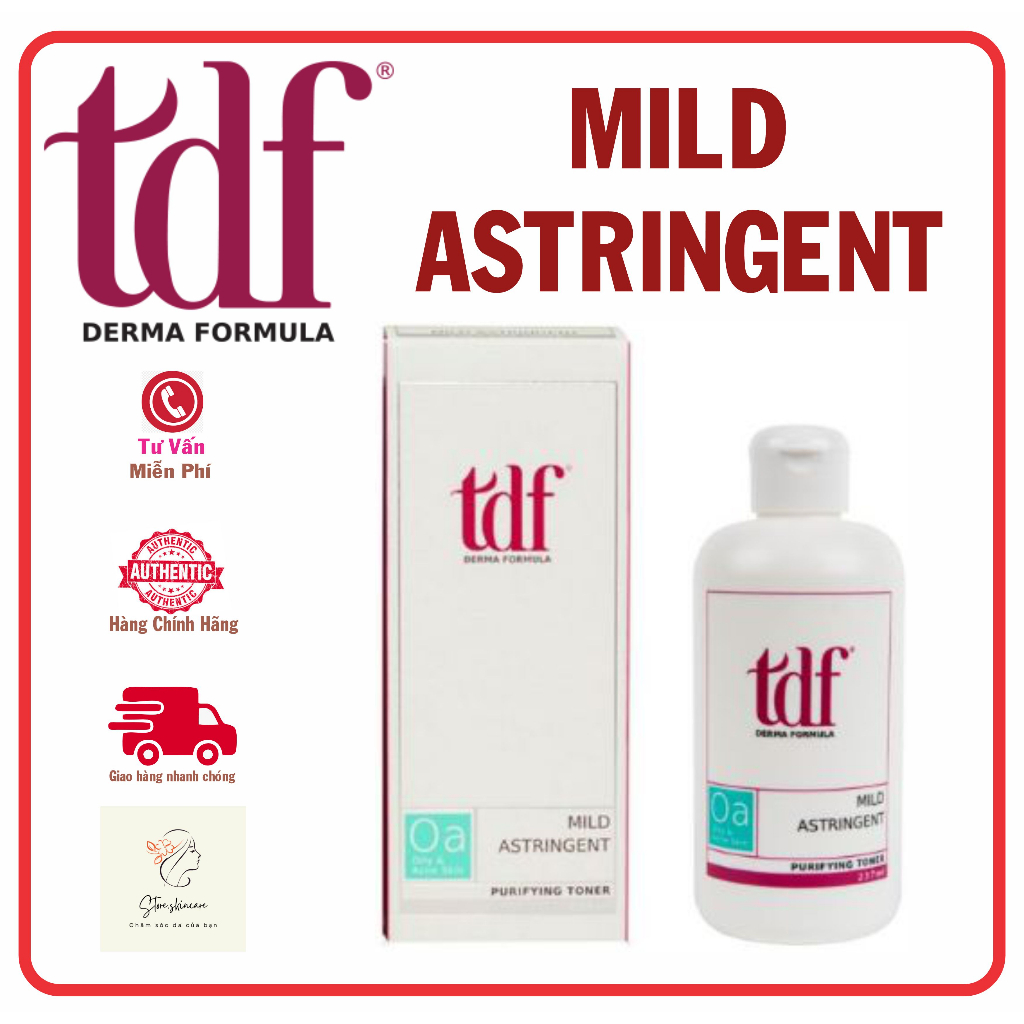 Toner TDF MILD ASTRINGENT nước cân bằng cho da dầu mụn & tăng hấp thu dưỡng chất