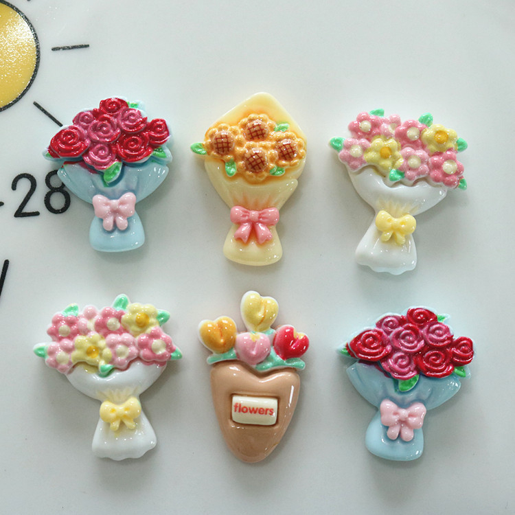 Charm Slime, Sticker Gắn Dép Hình Bó Hoa Trang Trí Toploader, Kẹp Tóc, Vỏ Ốp Điện Thoại