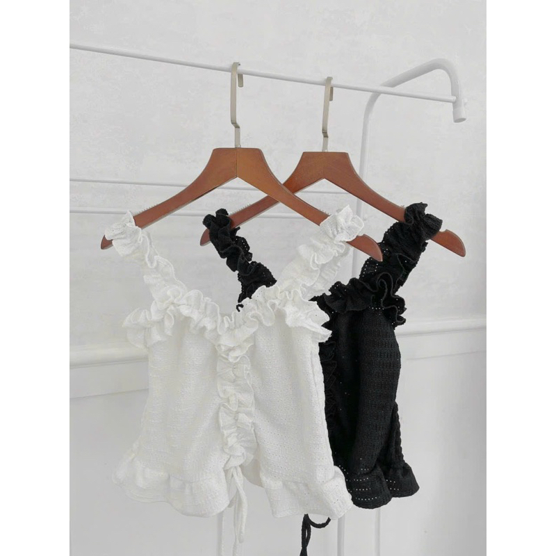 Áo hai dây phối bèo ôm dáng TK2123